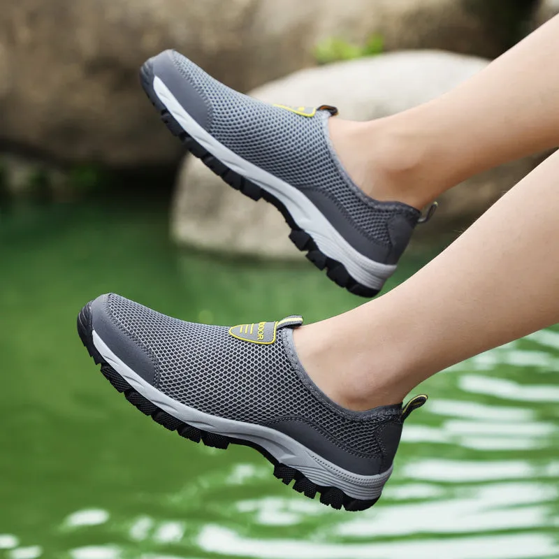2018 Fashion Men Casual Shoes Slip-on Summer Breathable Air Mesh Men's Flats Trainers Sneaker Water Loafers Shoe Mens