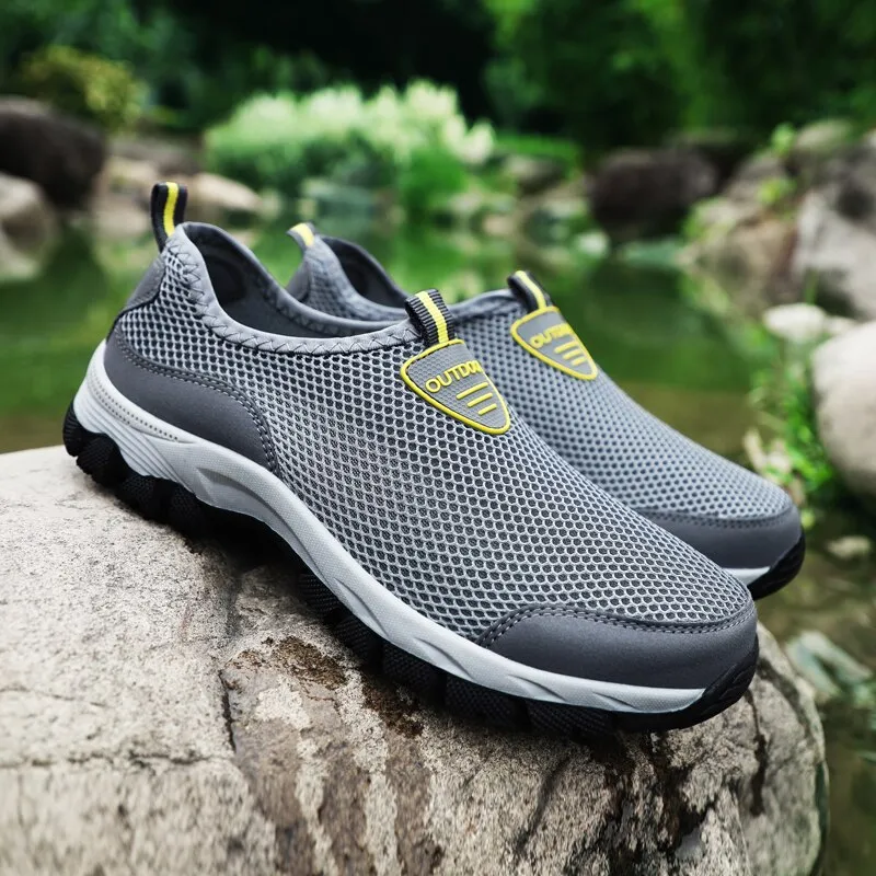 2018 Fashion Men Casual Shoes Slip-on Summer Breathable Air Mesh Men's Flats Trainers Sneaker Water Loafers Shoe Mens