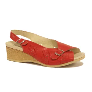 #562 Classic Perforated Sling-back | Red