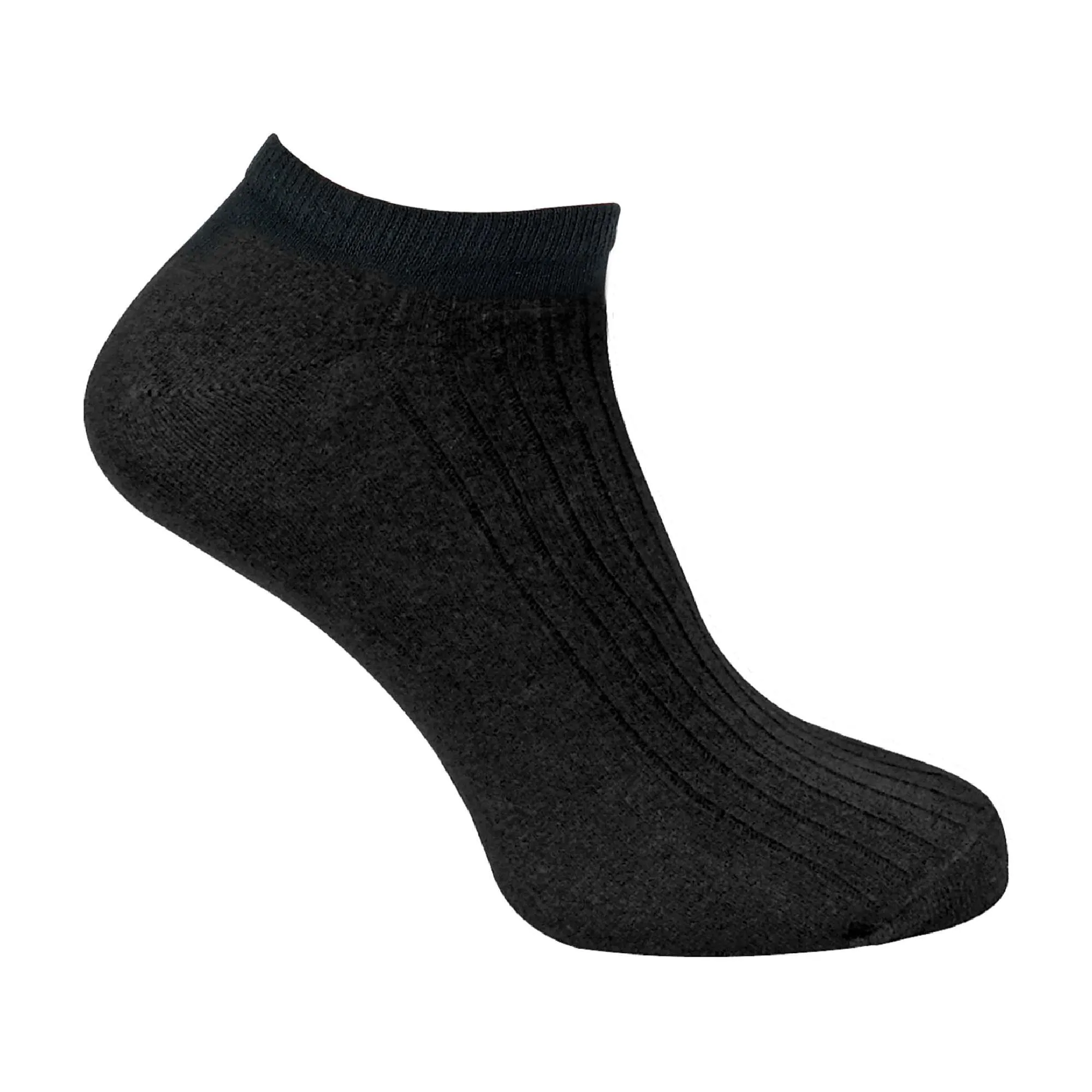 6 Pack Mens 100% Cotton Soft Breathable Ankle Trainer Socks