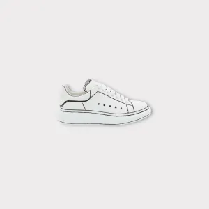alexander mcqueen white black outline