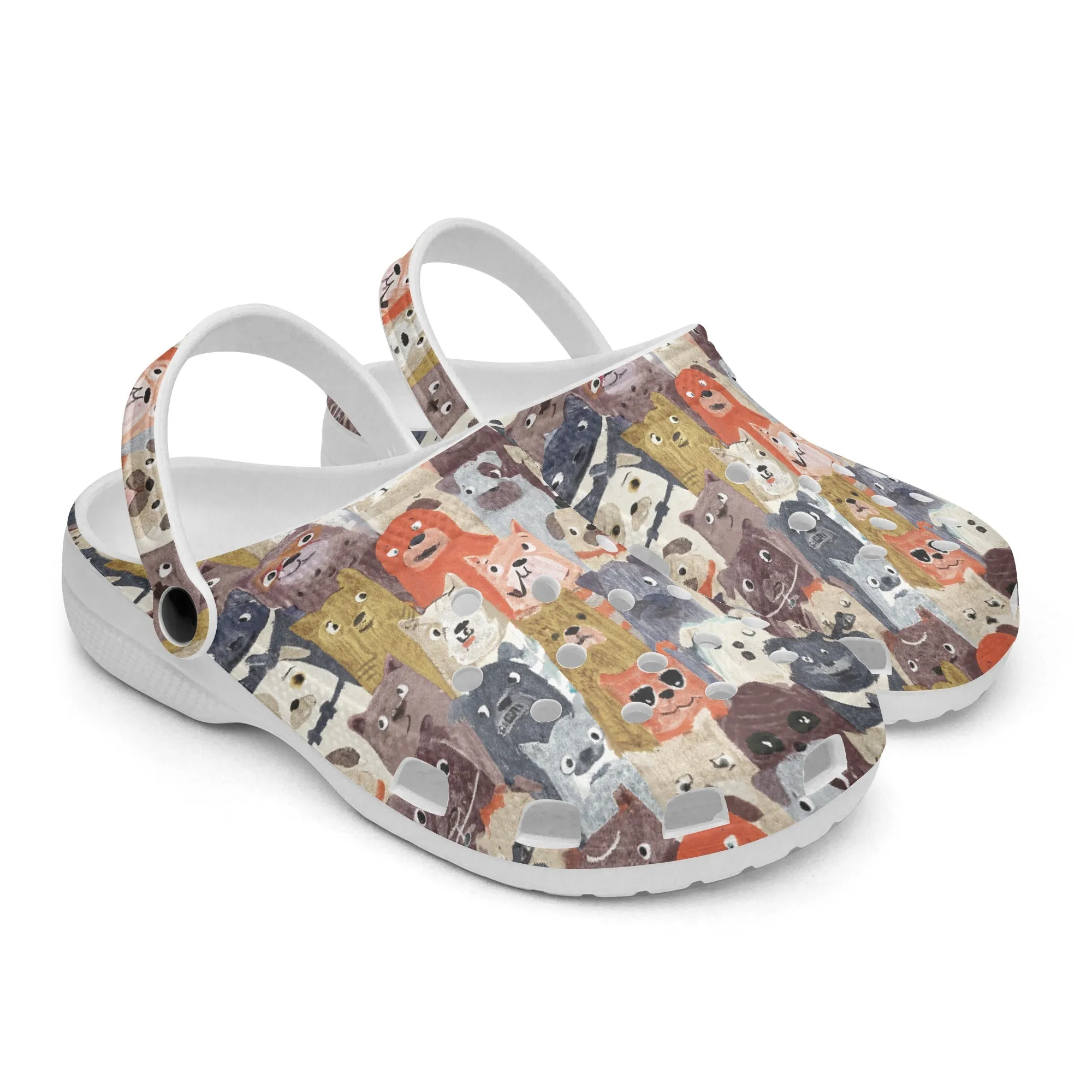 All Dogs Printed Clogs