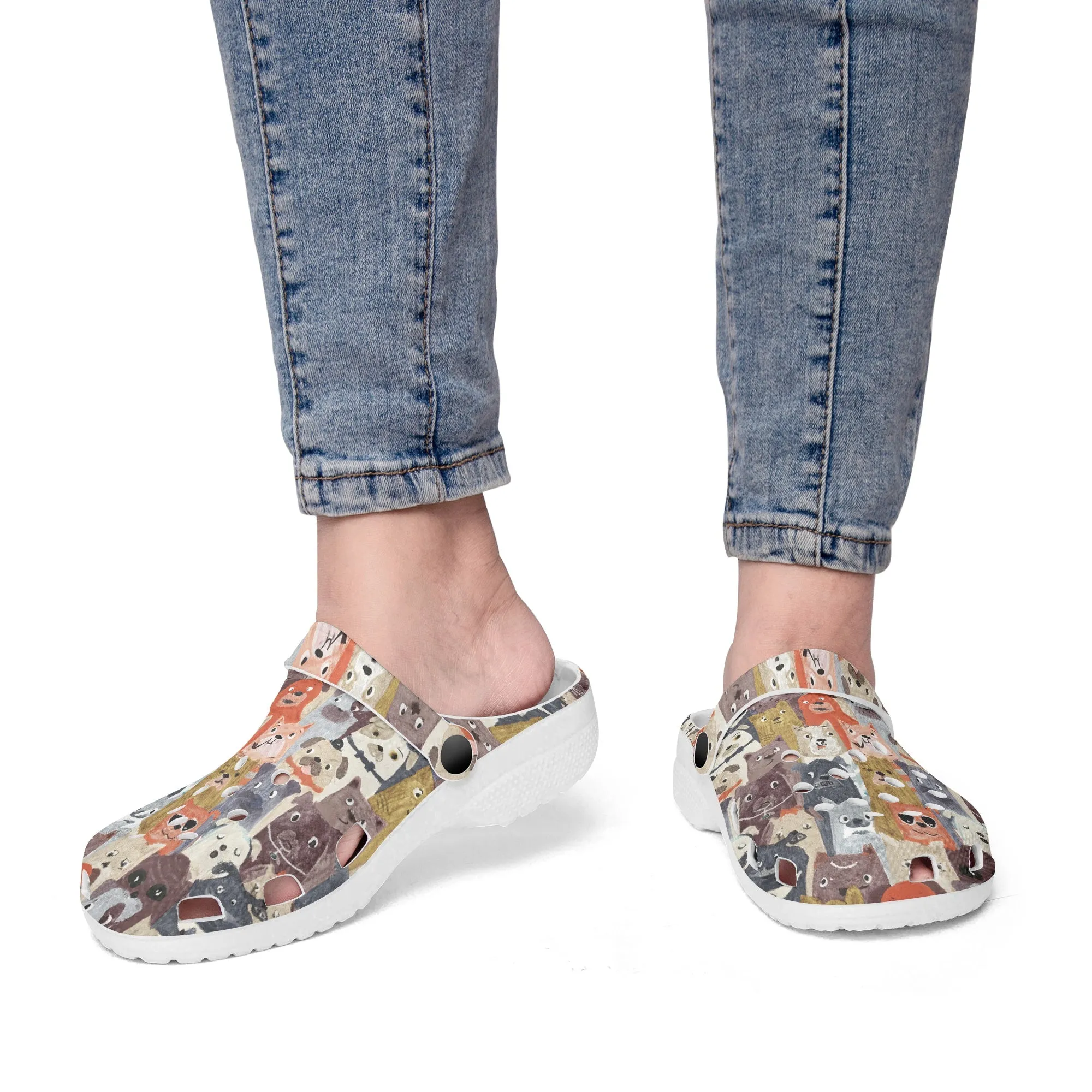All Dogs Printed Clogs