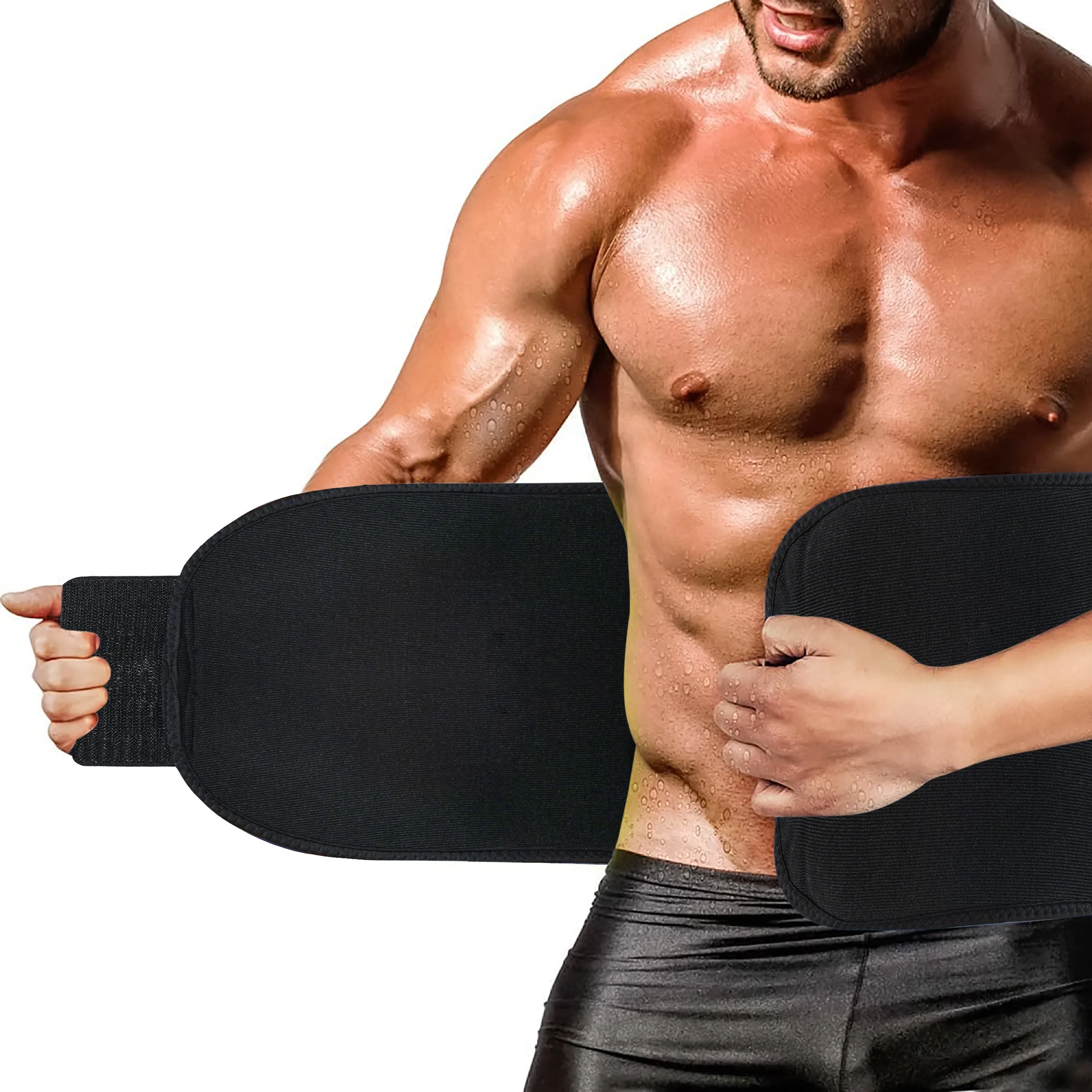 ALYV Ab Trainer Belt (without pocket |black)