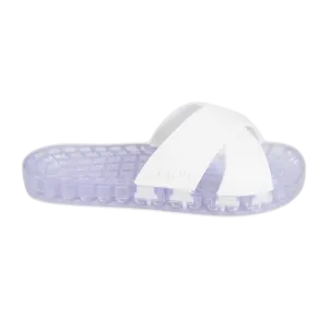 Amalfi - Clear Slide Sandal - White