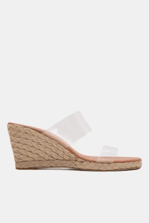 Andre Assous Anfisa Wedge Sandals (Clear Vinyl)