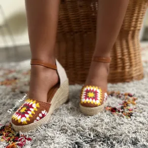 ANILA/2025 Brown Multicolor Crochet