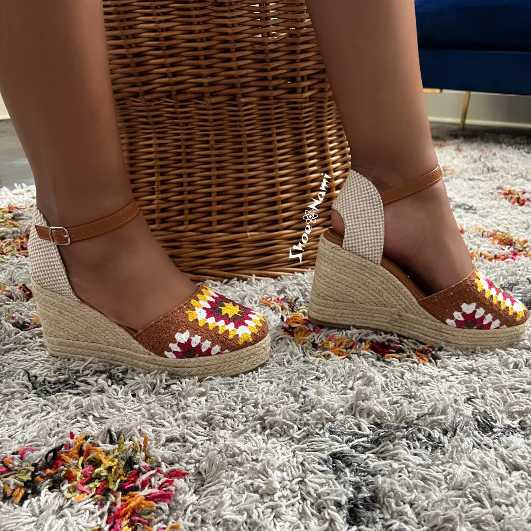 ANILA/2025 Brown Multicolor Crochet