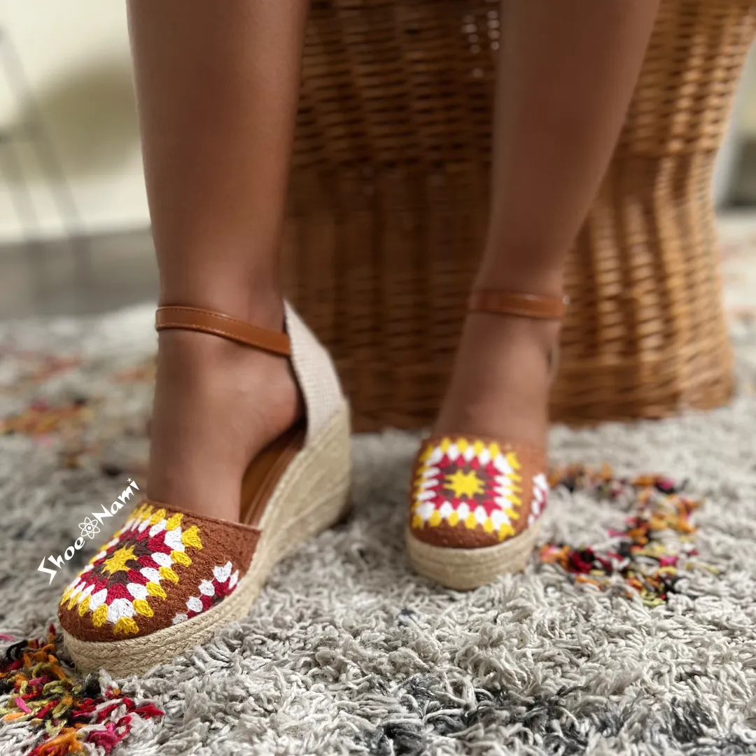 ANILA/2025 Brown Multicolor Crochet