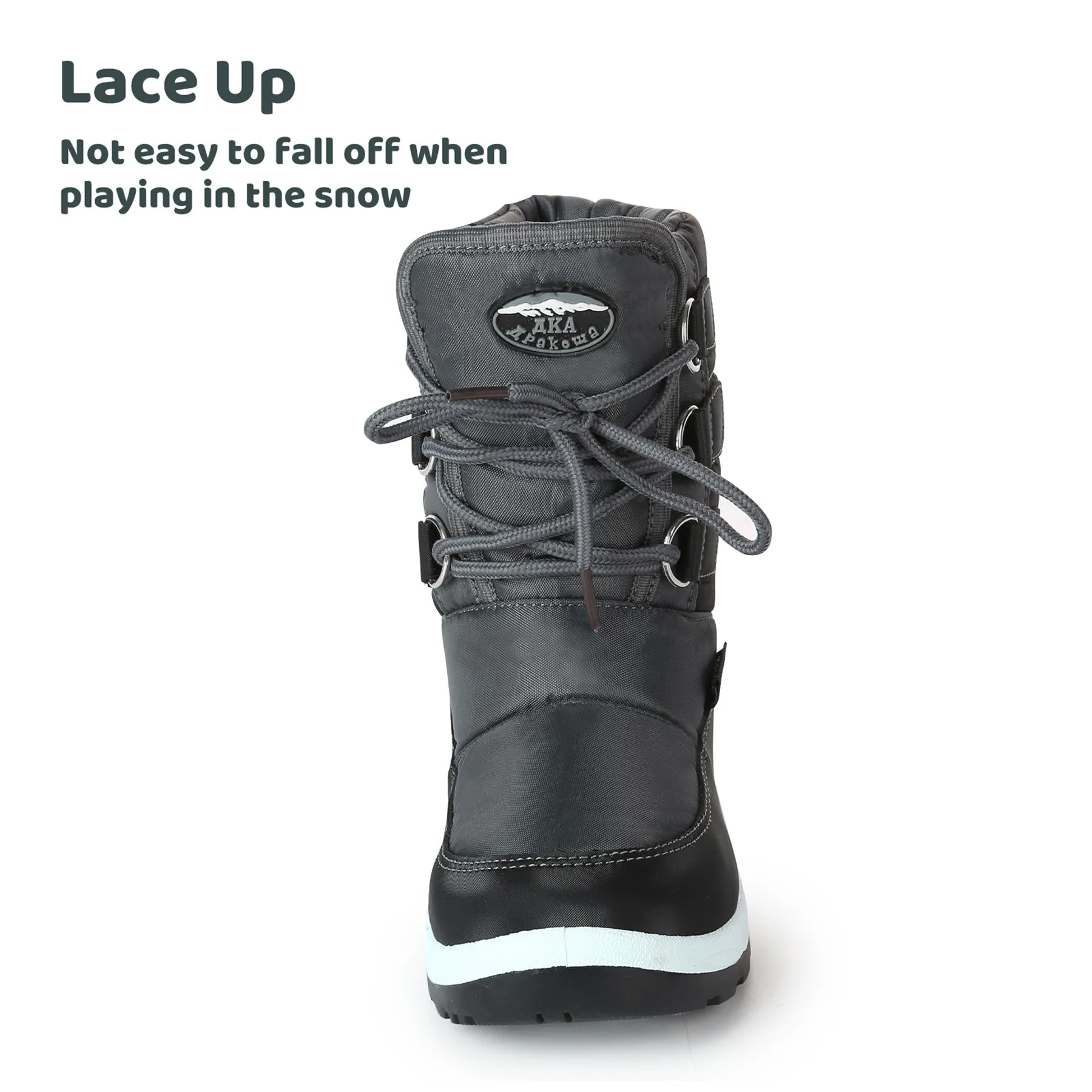 Apakowa Boys Water Resistance Snow Boots for Toddler/Little Kid-FXJFSZK-HDL020-Gray