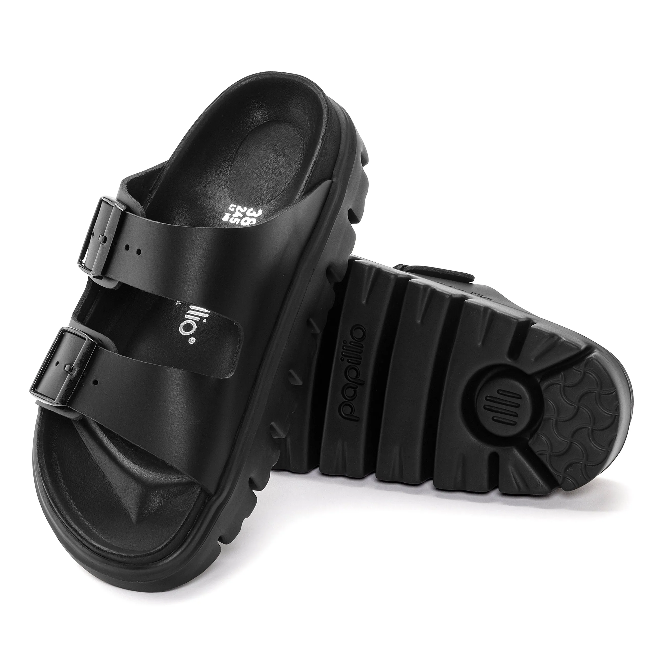 Arizona Chunky Exquisite Black Smooth Leather