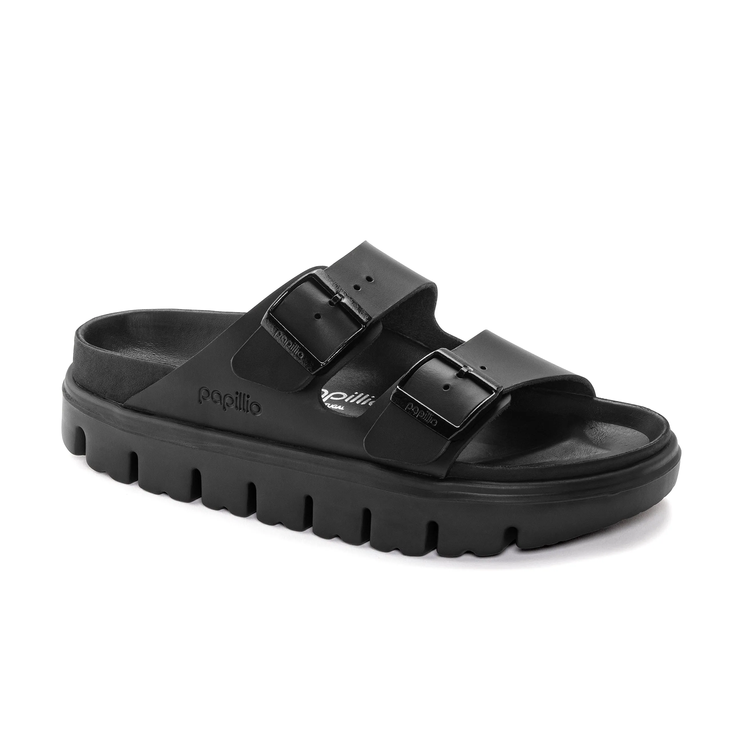 Arizona Chunky Exquisite Black Smooth Leather