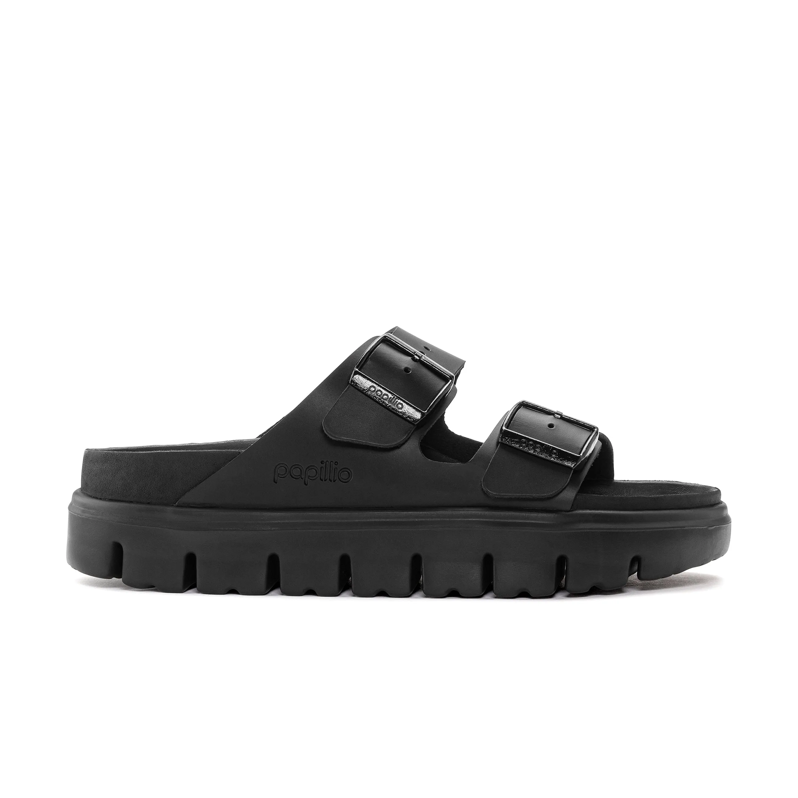 Arizona Chunky Exquisite Black Smooth Leather