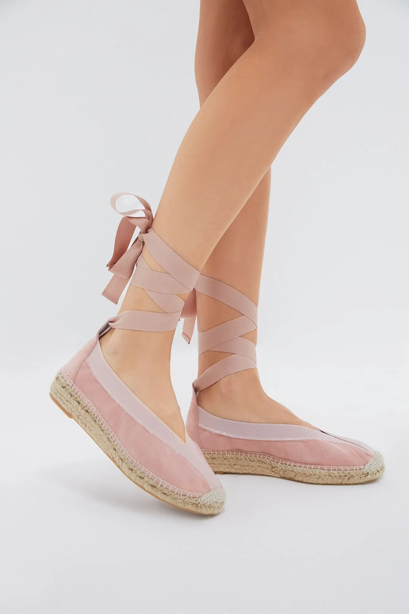 Ballet Pink Suede Jade Flats