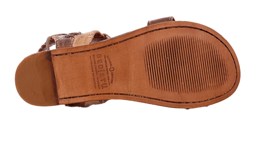 Bed Stu Women's Nina Almond Oats Rustic Brown Leather Sandals F373154-AMOTRS