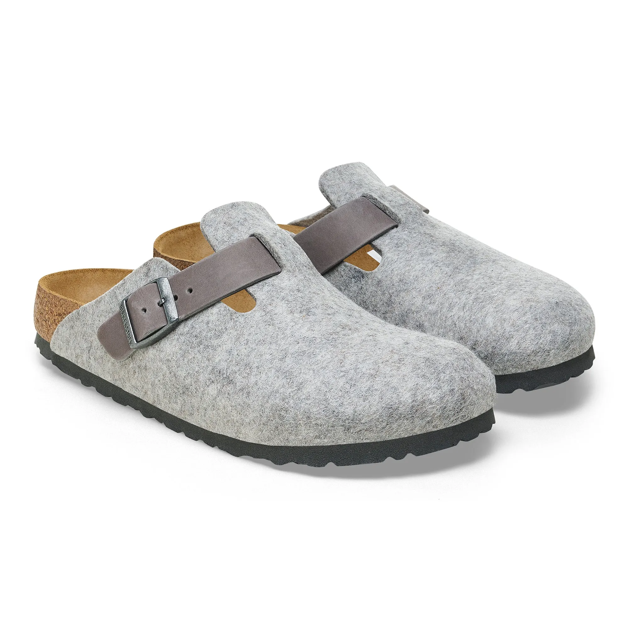 BIRKENSTOCK BOSTON WOMEN'S NATURAL LEATHER/FELT