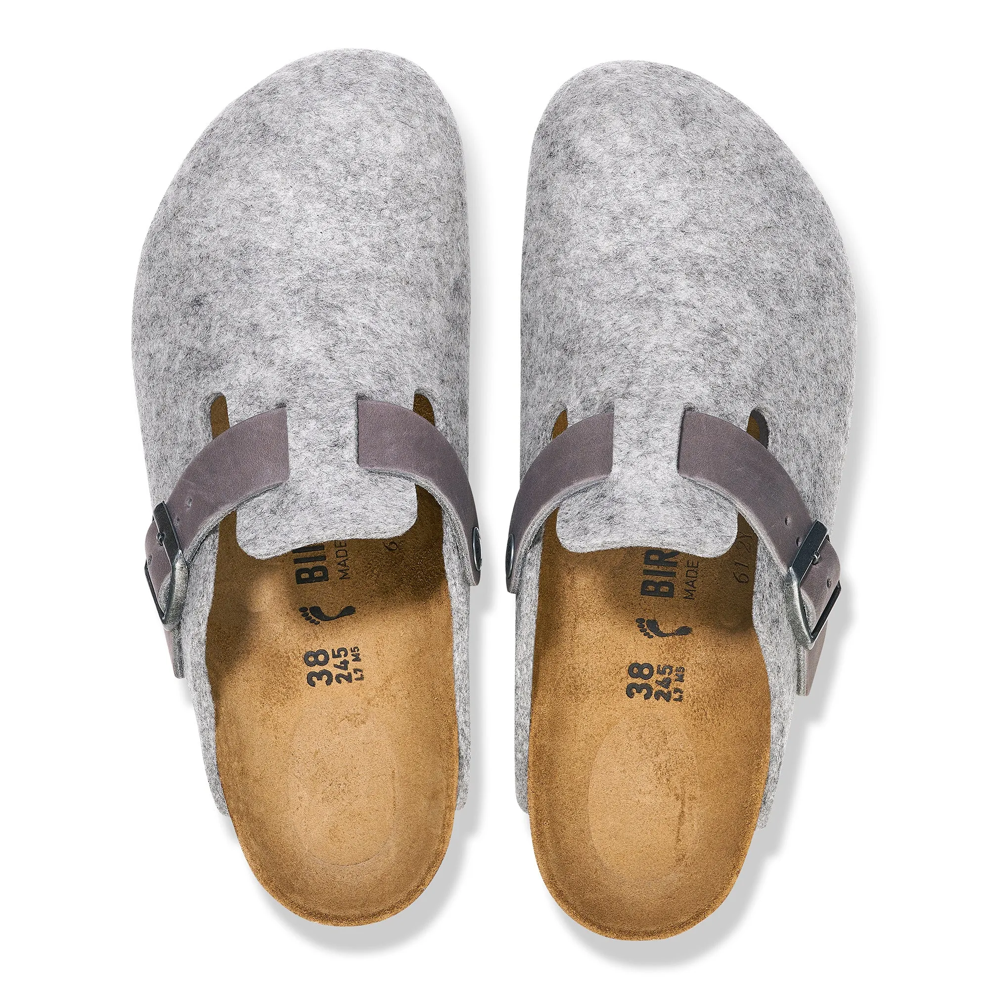 BIRKENSTOCK BOSTON WOMEN'S NATURAL LEATHER/FELT
