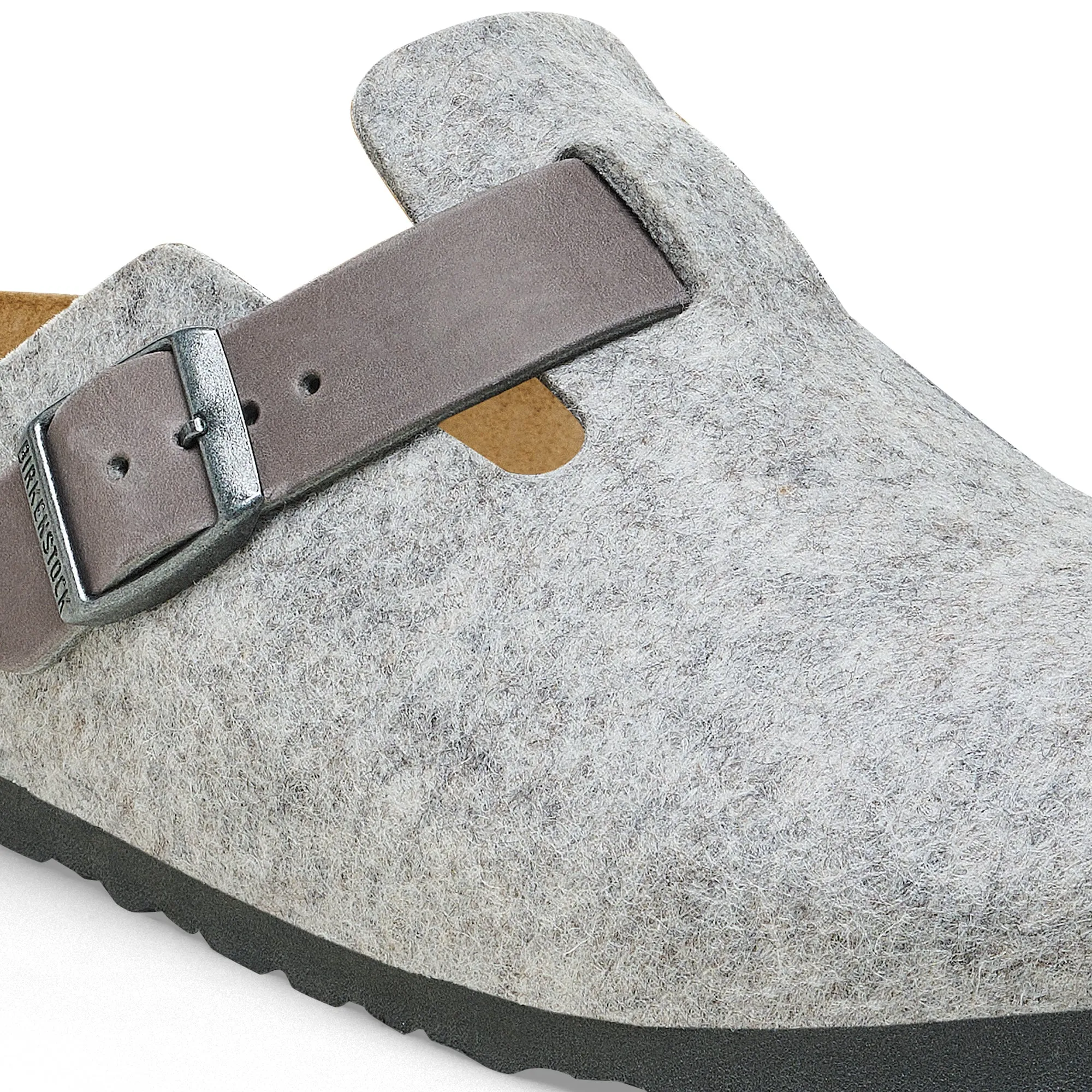 BIRKENSTOCK BOSTON WOMEN'S NATURAL LEATHER/FELT