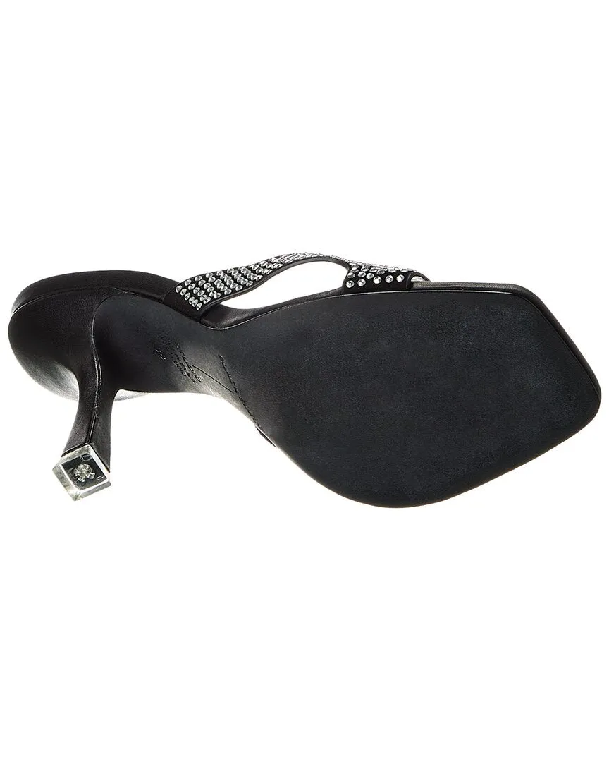 Black Suede Studio Charlie Leather Sandal