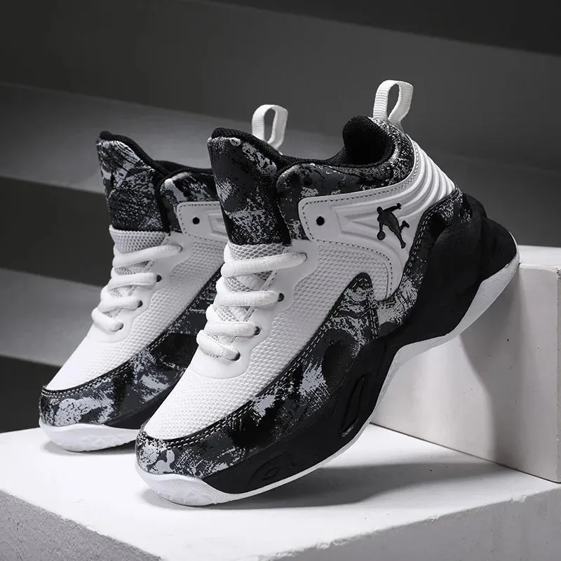Boys Brand Mesh Basketball Shoes Kids Sneakers Thick Sole Non-slip Children Sports Shoes Child Boy Basket Trainer Shoes Girls