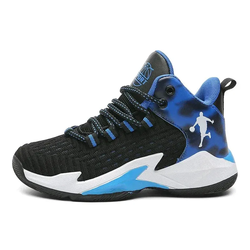 Boys Brand Mesh Basketball Shoes Kids Sneakers Thick Sole Non-slip Children Sports Shoes Child Boy Basket Trainer Shoes Girls