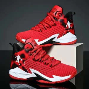 Boys Brand Mesh Basketball Shoes Kids Sneakers Thick Sole Non-slip Children Sports Shoes Child Boy Basket Trainer Shoes Girls