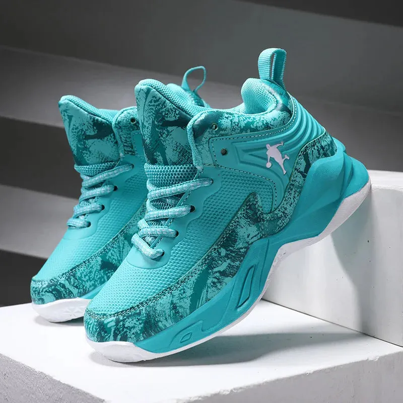 Boys Brand Mesh Basketball Shoes Kids Sneakers Thick Sole Non-slip Children Sports Shoes Child Boy Basket Trainer Shoes Girls