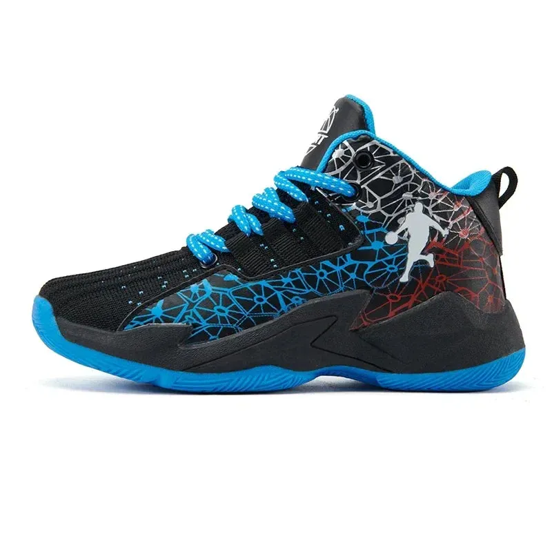Boys Brand Mesh Basketball Shoes Kids Sneakers Thick Sole Non-slip Children Sports Shoes Child Boy Basket Trainer Shoes Girls