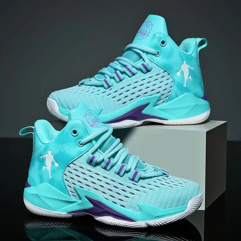 Boys Brand Mesh Basketball Shoes Kids Sneakers Thick Sole Non-slip Children Sports Shoes Child Boy Basket Trainer Shoes Girls