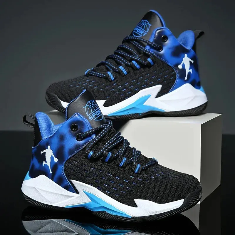 Boys Brand Mesh Basketball Shoes Kids Sneakers Thick Sole Non-slip Children Sports Shoes Child Boy Basket Trainer Shoes Girls