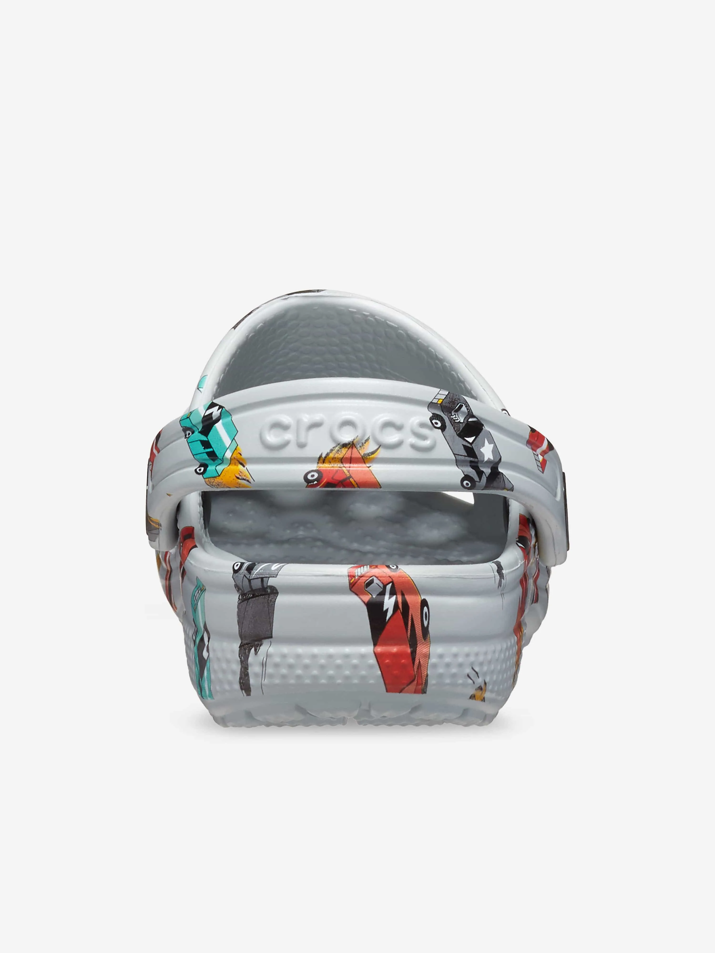 Boys Classic Race Cars Graphic Clog in Grey
