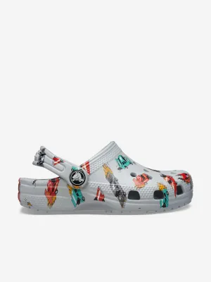 Boys Classic Race Cars Graphic Clog in Grey