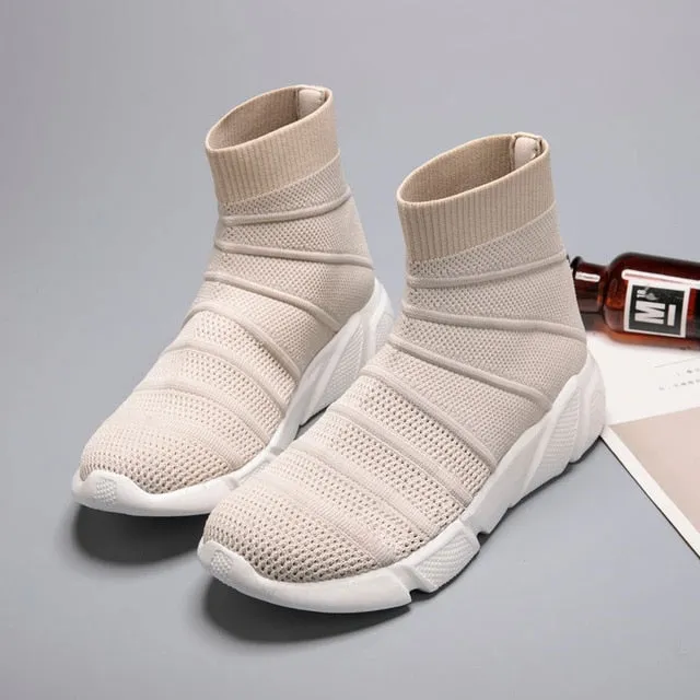 Breathable Ankle Boot Women Socks Shoes Female Sneakers