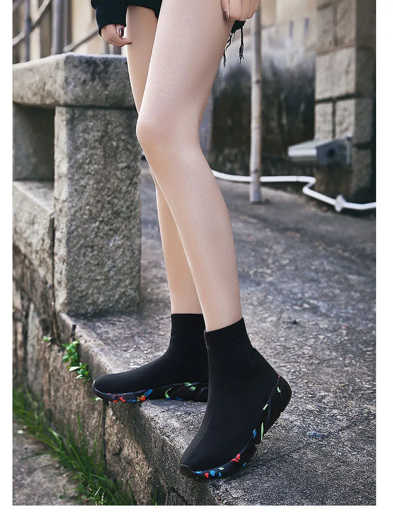 Breathable Ankle Boot Women Socks Shoes Female Sneakers