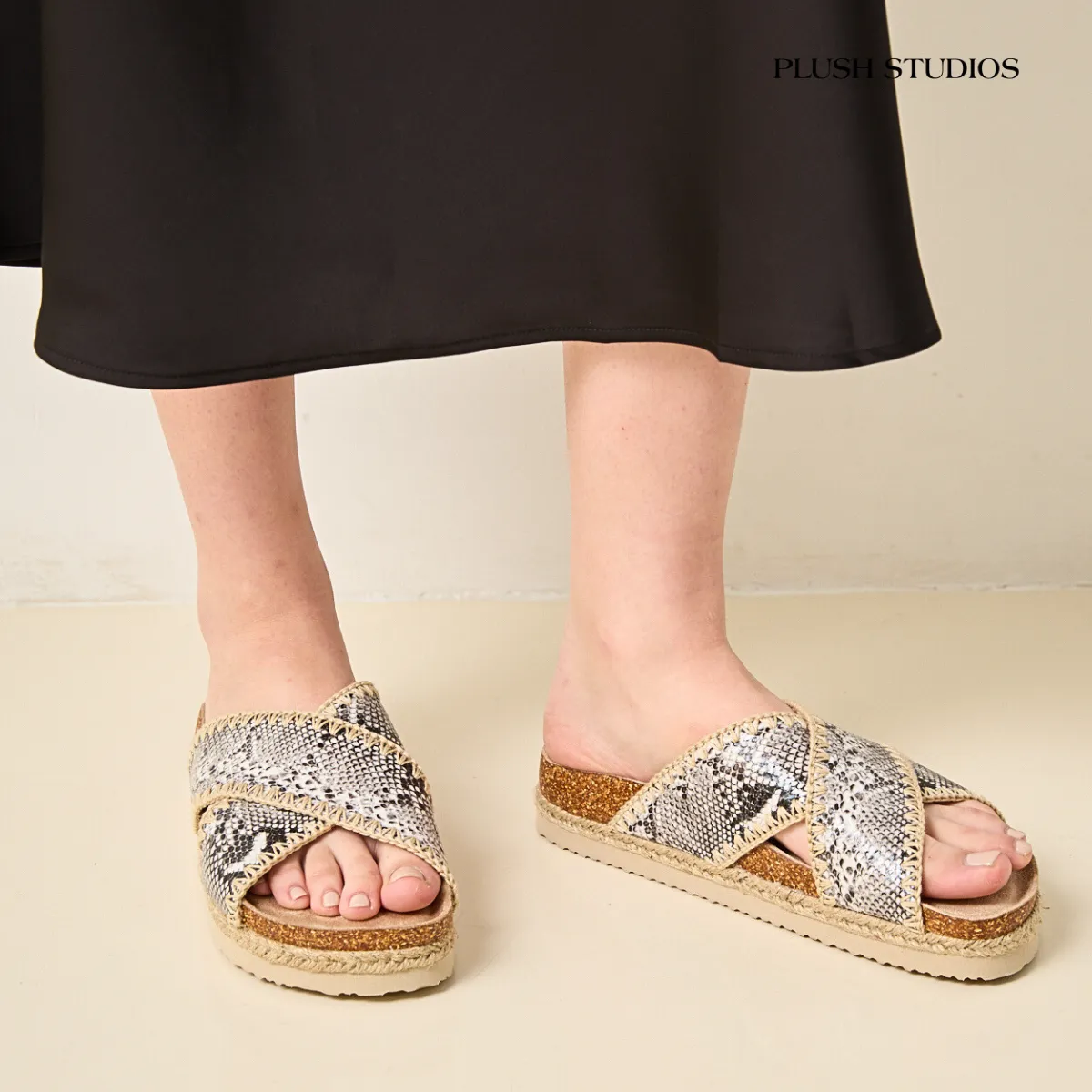 Cali Sandals Snake Print