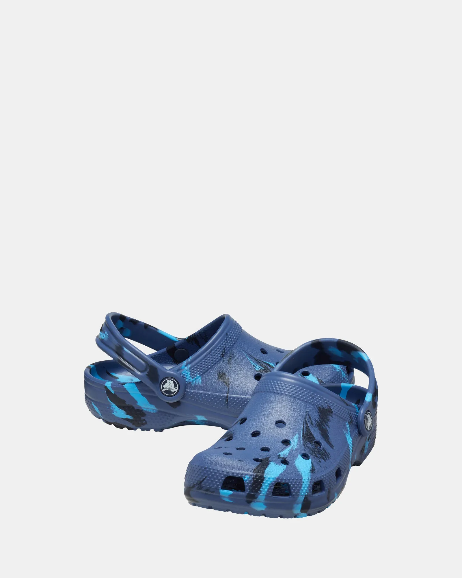 Classic Marbled Clog Youth Navy/Multi
