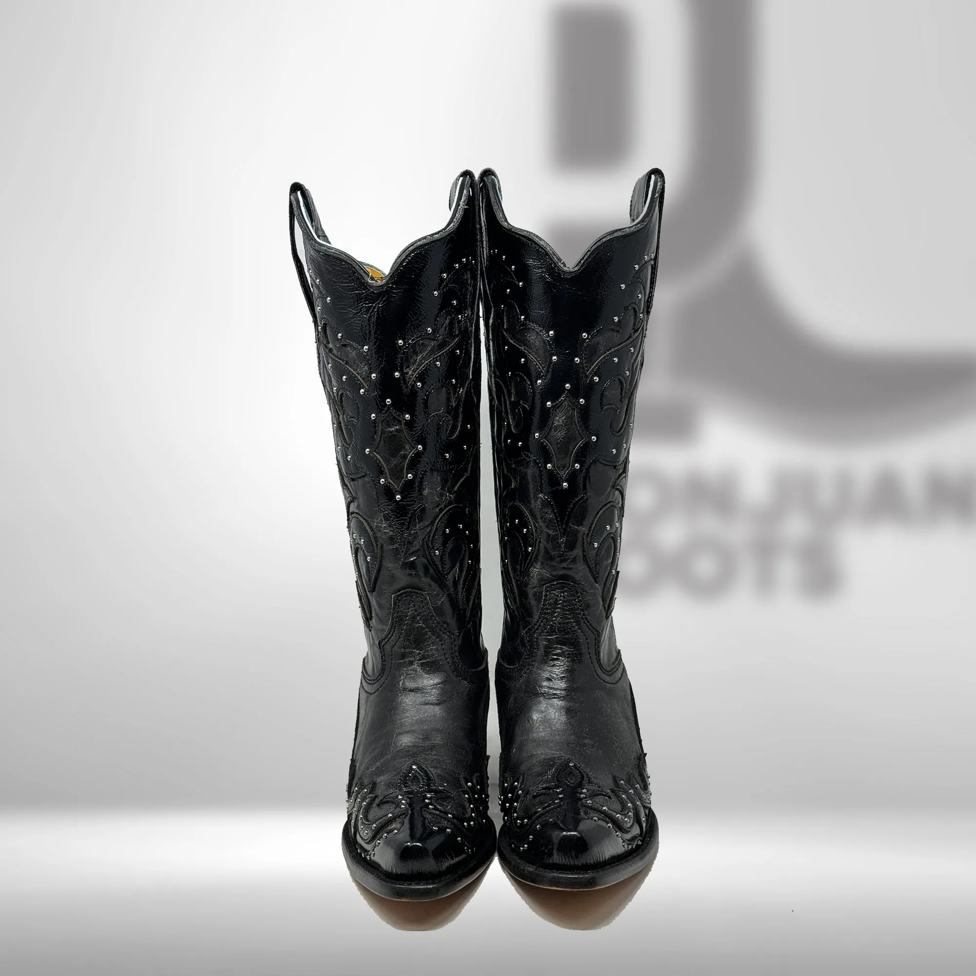 Corral Woman's Black Overlay Stud Wings Boots