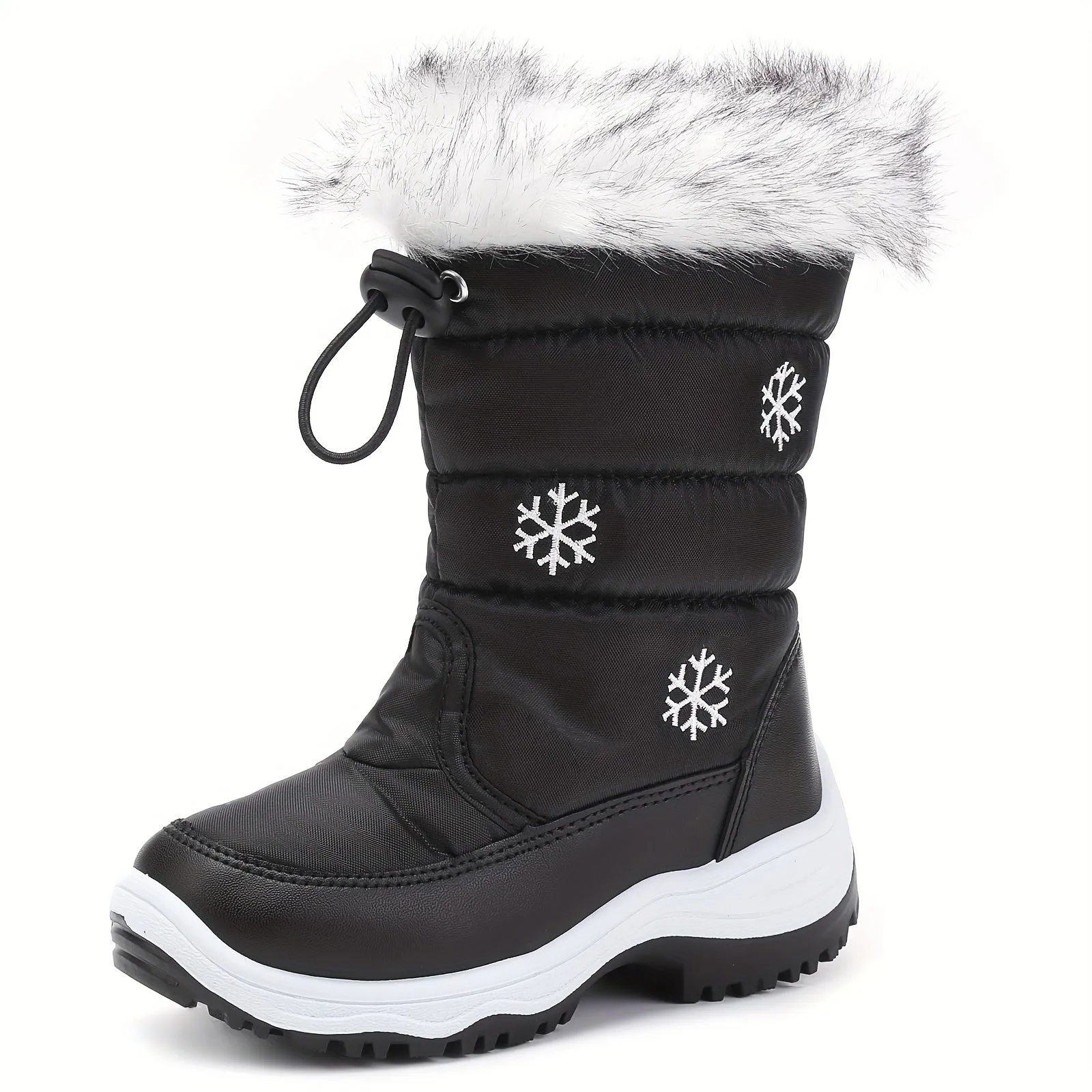 Cozy Plus Girls Fleece Snow Boots Warm Waterproof Durable