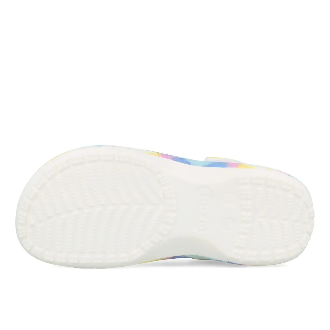 Crocs Classic Platform Tie Dye Graphic Clog White Multi