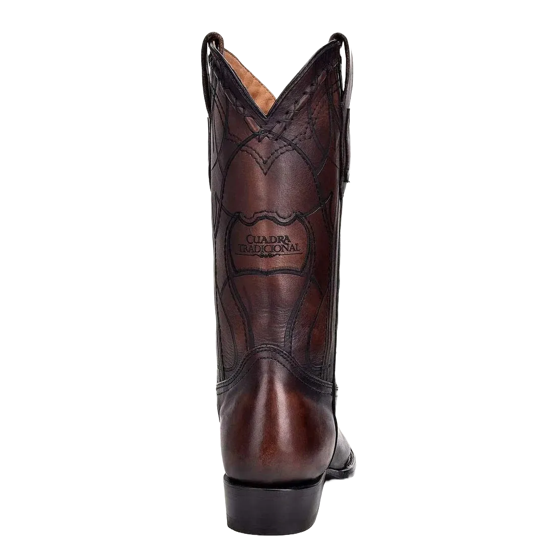 Cuadra Men’s Almond Deer Laser & Embroidery Narrow Square Toe Boots