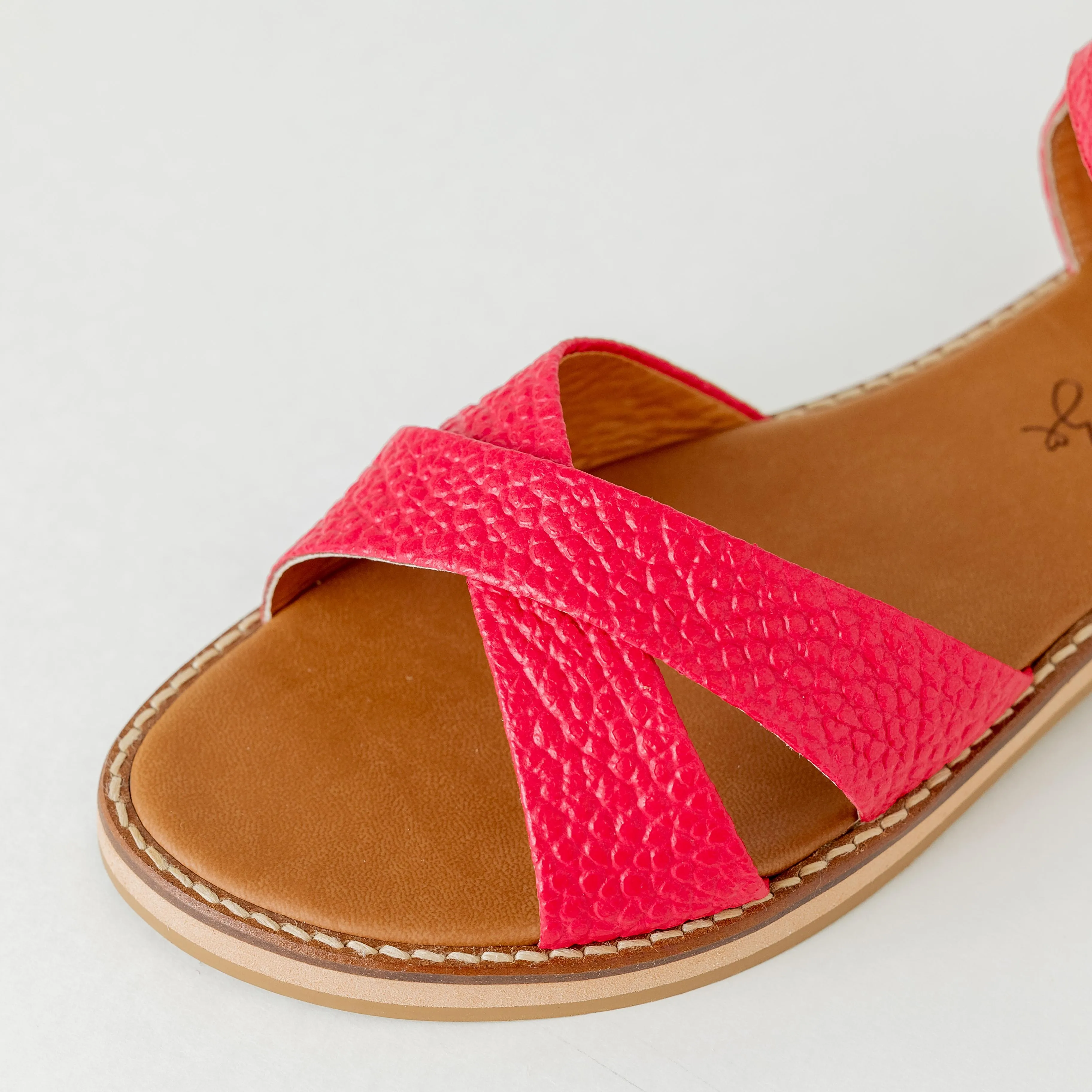 Diana Flat Sandals - Cherry [ NO RETURN NO EXCHANGE ]
