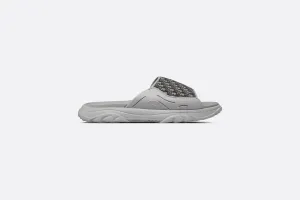 Dior H-Town Sandal • Gray Rubber with Beige and Black Dior Oblique Jacquard