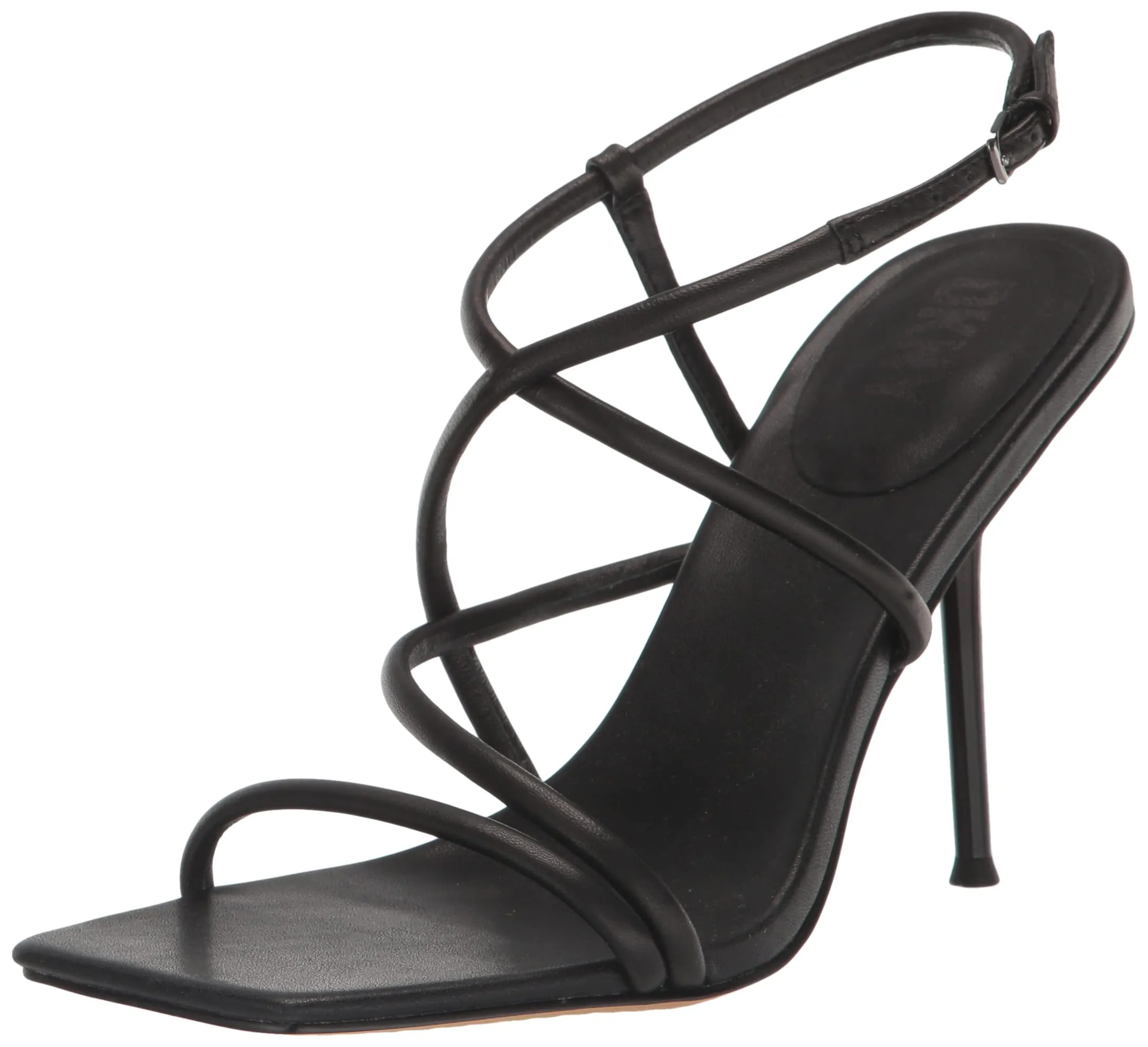DKNY Women's Reia Heeled Sandal, Black, 8