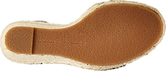 Dolce Vita Women's Noor Wedge Sandal, Black Leather, 10 M US