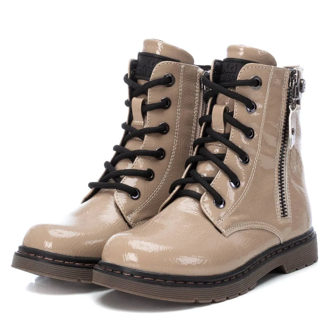 Double Side Zipper Lace-up Boots By XTI 150061