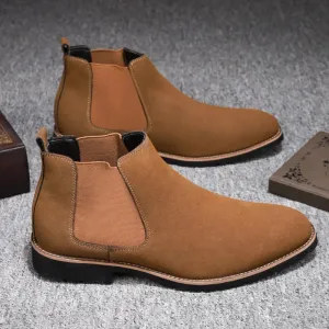 Durable boots for men with treaded soles