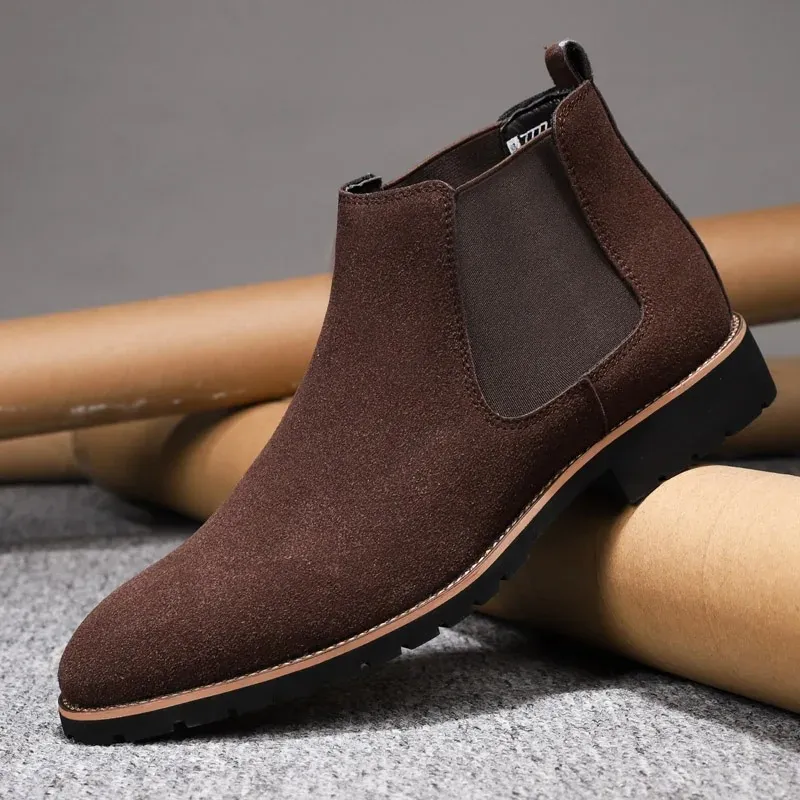 Durable boots for men with treaded soles