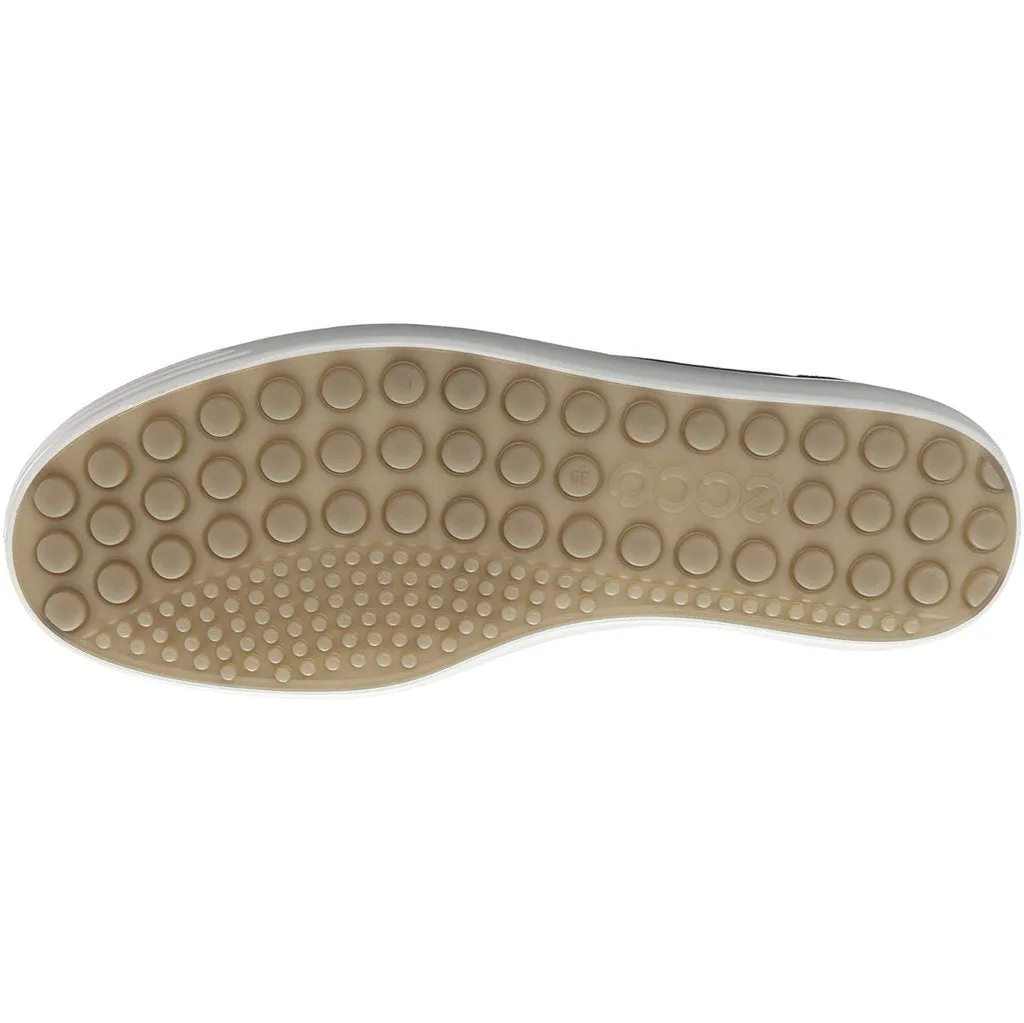 Ecco Soft 7 Full Grain Leather Women's Fashion Trainers - Marine