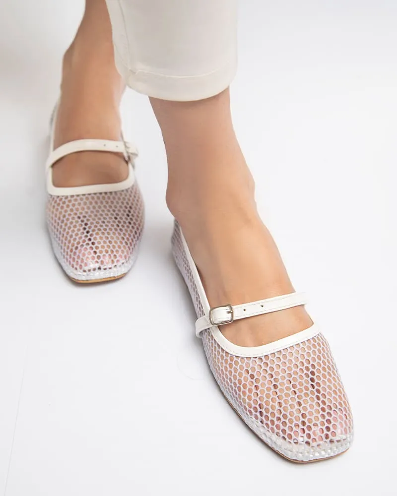 ELLA Fishnet Ballet Pumps