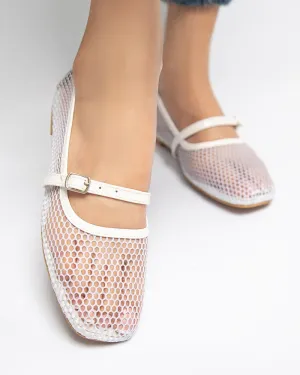 ELLA Fishnet Ballet Pumps